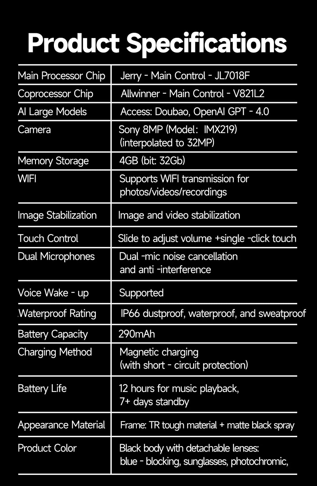 2026 World Premiere 4K HD Camera AI Smart Glasses 800W Pixel Camera 1080P Video AI Photo Recognition Call Travel abroad Glasses