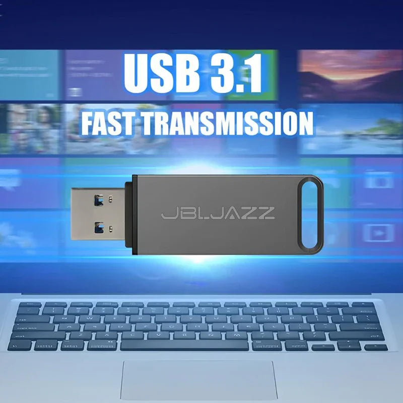 USB Flash Drive 512GB OTG USB 3.1 Metal Pendrive 256GB File Transfer USB 128GB Memory Stick For Computers Phone Business Gift