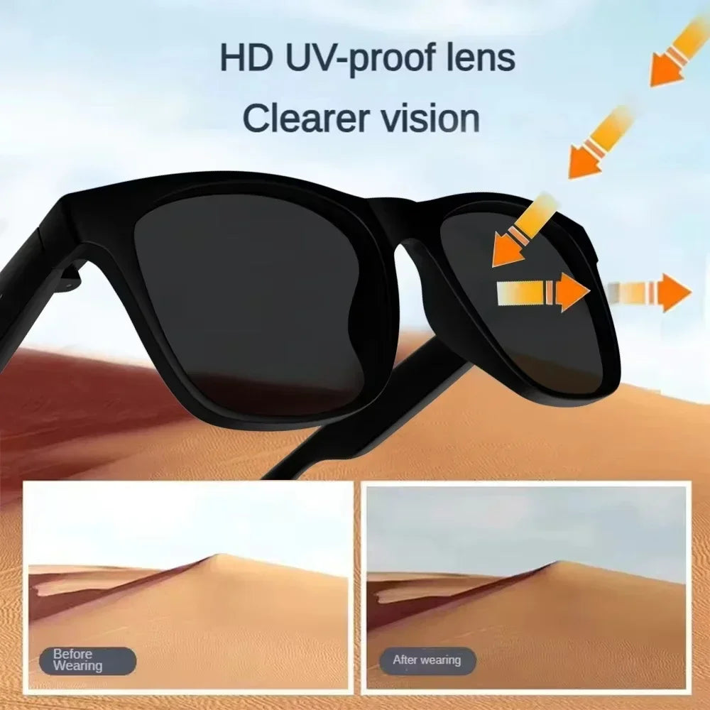 Lenovo AI Remote Control Touch Smart Glasses 8K HD Photo Camera Recording Translator Voice Assistant Music Bluetooth Sunglasses