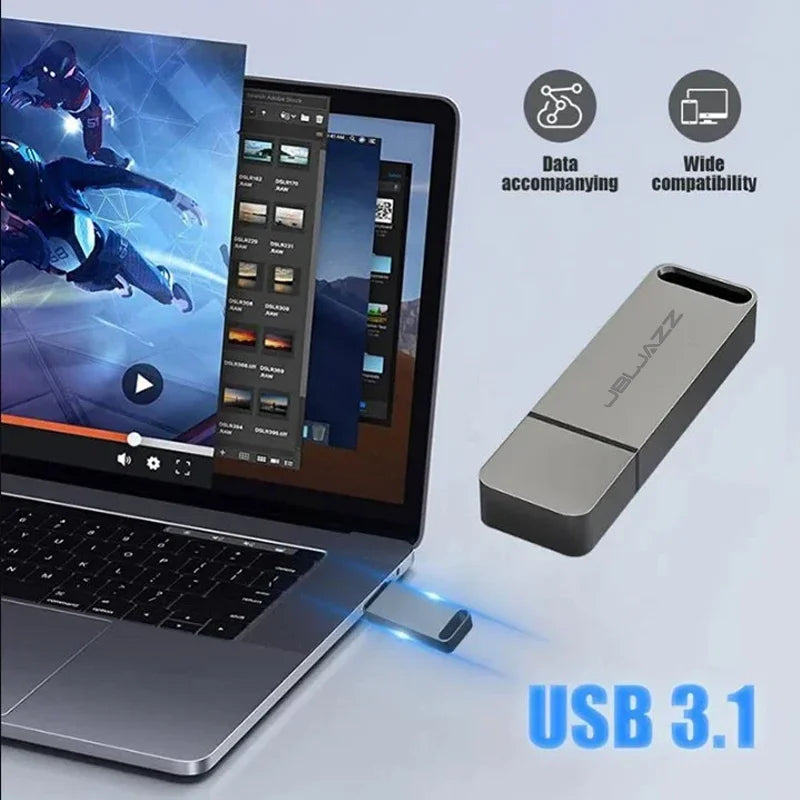 USB Flash Drive 512GB OTG USB 3.1 Metal Pendrive 256GB File Transfer USB 128GB Memory Stick For Computers Phone Business Gift